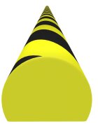 vidaXL Chránič rohů žlutočerný 4 x 3 x 100 cm PU