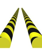 vidaXL Chrániče rohů 2 ks žlutočerné 4 x 3 x 100 cm PU