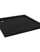 vidaXL Čtvercová sprchová vanička ABS černá 80 x 80 cm