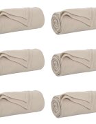 vidaXL Dekorační deky 6 ks Béžová 240 x 220 cm 428 kg Fleece