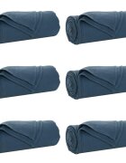 vidaXL Dekorační deky 6 ks Námořnická modrá 240 x 220 cm 449 kg
