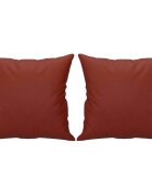 vidaXL Dekorační polštáře 2 ks vínové 40 x 40 cm umělá kůže