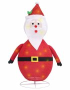 vidaXL Dekorativní vánoční Santa Claus s LED luxusní tkanina 60 cm