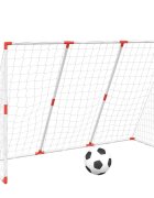 vidaXL Dětská fotbalová branka s míči 2 v 1 bílá 184 x 64 x 124 cm
