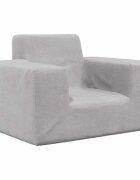 vidaXL Dětská pohovka světle šedá měkký plyš
