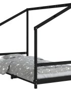 vidaXL Dětská postel černá 90 x 190 cm masivní borové dřevo
