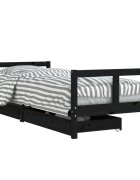 vidaXL Dětská postel se zásuvkami černá 80x200 cm masivní borové dřevo