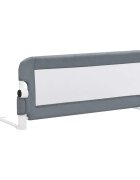 vidaXL Dětská zábrana k postýlce šedá 102 x 42 cm polyester
