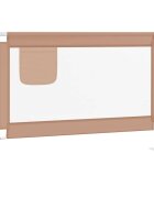 vidaXL Dětská zábrana k postýlce taupe 100 x 25 cm textil
