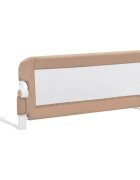 vidaXL Dětská zábrana k postýlce taupe 102 x 42 cm polyester
