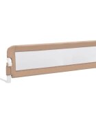 vidaXL Dětská zábrana k postýlce taupe 150 x 42 cm polyester