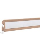 vidaXL Dětská zábrana k postýlce taupe 180 x 42 cm polyester