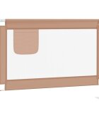 vidaXL Dětská zábrana k postýlce taupe 90 x 25 cm textil