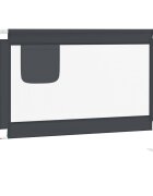 vidaXL Dětská zábrana k postýlce tmavě šedá 90 x 25 cm textil