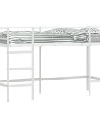 vidaXL Dětský patrový postelový rám Bílá 100 x 190 cm Ocel