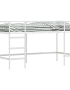 vidaXL Dětský patrový postelový rám Bílá 100 x 200 cm Ocel