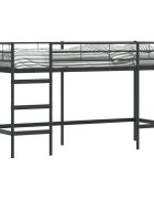 vidaXL Dětský patrový postelový rám Černá 75 x 190 cm Ocel