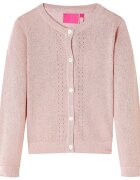 vidaXL Dětský pletený cardigan jemně růžový 104