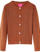 vidaXL Dětský pletený cardigan koňakový 92