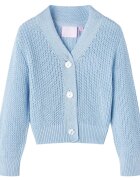 vidaXL Dětský pletený cardigan modrý 92