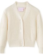 vidaXL Dětský pletený cardigan sněhově bílý 116