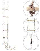 vidaXL Dětský provazový žebřík 290 cm dřevo