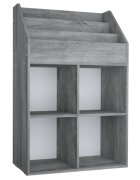 vidaXL Dětský regál na časopisy betonově šedý 71x30x114 cm kompozit