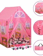 vidaXL Dětský stan na hraní s 250 míčky růžový 69 x 94 x 104 cm