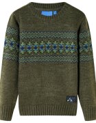 vidaXL Dětský svetr pletený khaki 104