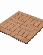 vidaXL Dlažba na terasu 22 ks Hnědá 30 x 30 cm WPC