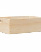 vidaXL Dřevěná box s úchytkami 40x30x13 cm masivní borové dřevo