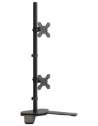 vidaXL Držák na dva monitory černý ocel VESA 75/100 mm