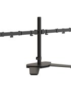 vidaXL Držák na dva monitory černý ocel VESA 75/100 mm