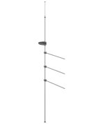 vidaXL Držák na ručníky 47 x 280 cm hliník