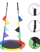vidaXL Duhová houpačka s praporky 100 cm