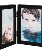 vidaXL Dvoudílný fotorámeček černý 2 x (10 x 15 cm)