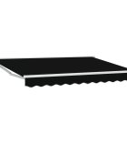 vidaXL Elektrická markýza 35 x 25 m Černá 100% polyester