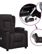 vidaXL Elektrické masážní křeslo černé umělá kůže