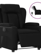 vidaXL Elektrické polohovací křeslo černé umělá kůže
