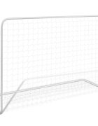 vidaXL Fotbalové branka se sítí 182 x 61 x 122 cm ocelová bílá
