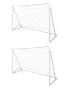 vidaXL Fotbalové branky se sítí 2 ks ocel 240 x 90 x 150 cm