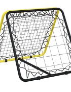 vidaXL Fotbalový rebounder oboustranný nastavitelný žlutý a černý ocel