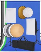 vidaXL Foto studio set se softboxy fotopozadím a odraznou deskou