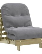 vidaXL Futonová rozkládací pohovka s matrací 70 x 206 x 11 cm borovice