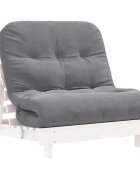 vidaXL Futonová rozkládací pohovka s matrací bílá 80x206x11cm borovice