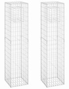 vidaXL Gabionové sloupky 2 ks 40 x 40 x 180 cm železo