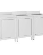 vidaXL Gastro kuchyňská dřezová skříňka 180 x 60 x 96 cm nerezová ocel