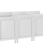 vidaXL Gastro kuchyňská dřezová skříňka 180 x 60 x 96 cm nerezová ocel