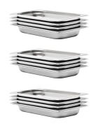 vidaXL Gastronádoby 12 ks GN 1/3 40 mm nerezová ocel
