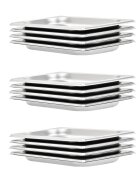 vidaXL Gastronádoby 12 ks GN 1/4 20 mm nerezová ocel